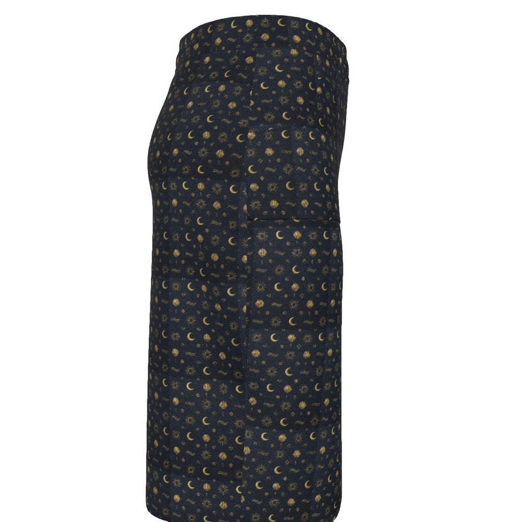 All-Over Print Women's Short Pencil Skirt