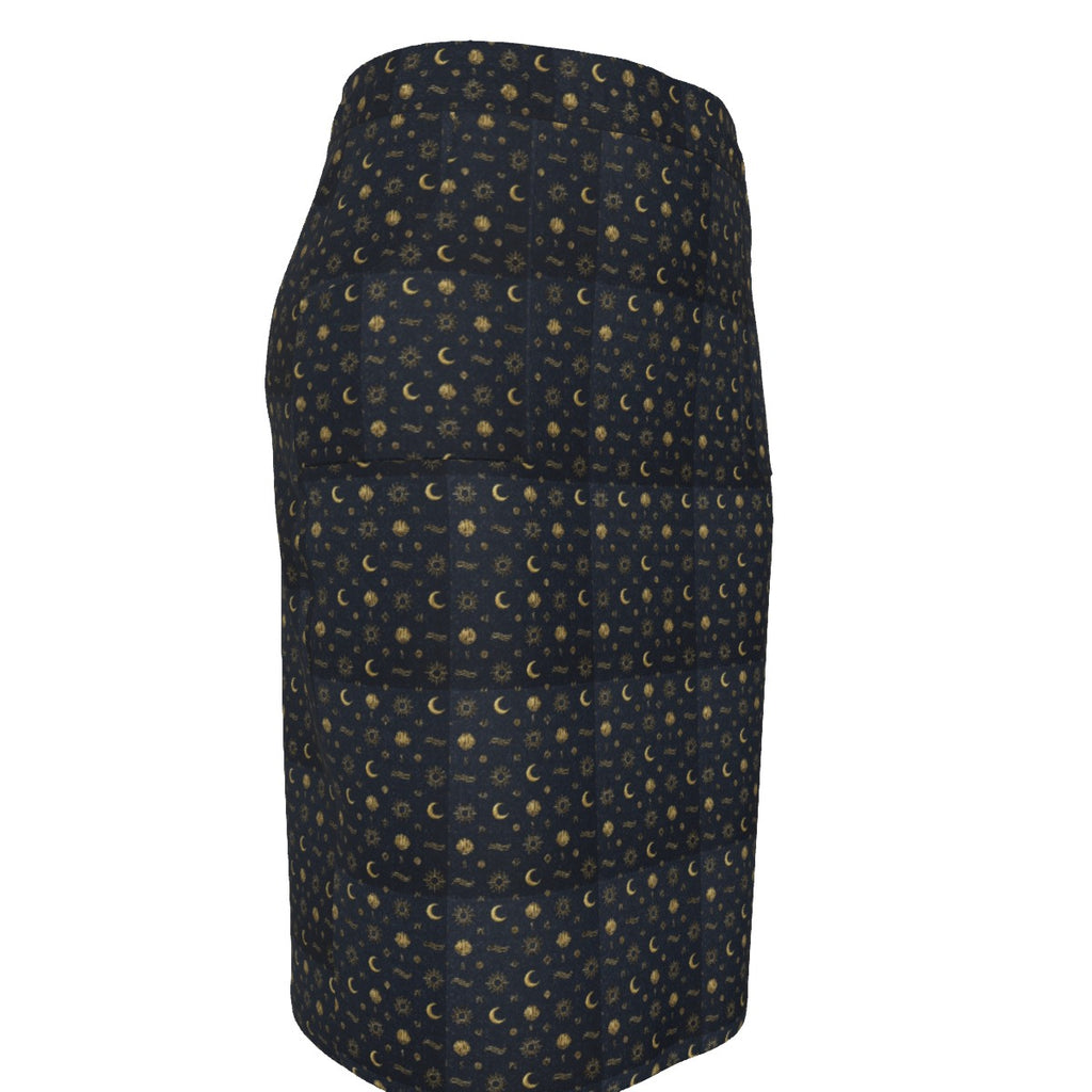 All-Over Print Women's Short Pencil Skirt