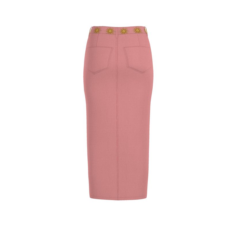 Rose sõl denim maxi