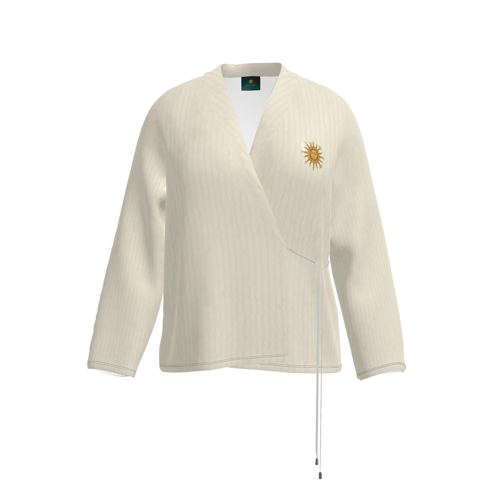 Crème Soleil Designer Wrap Blazer