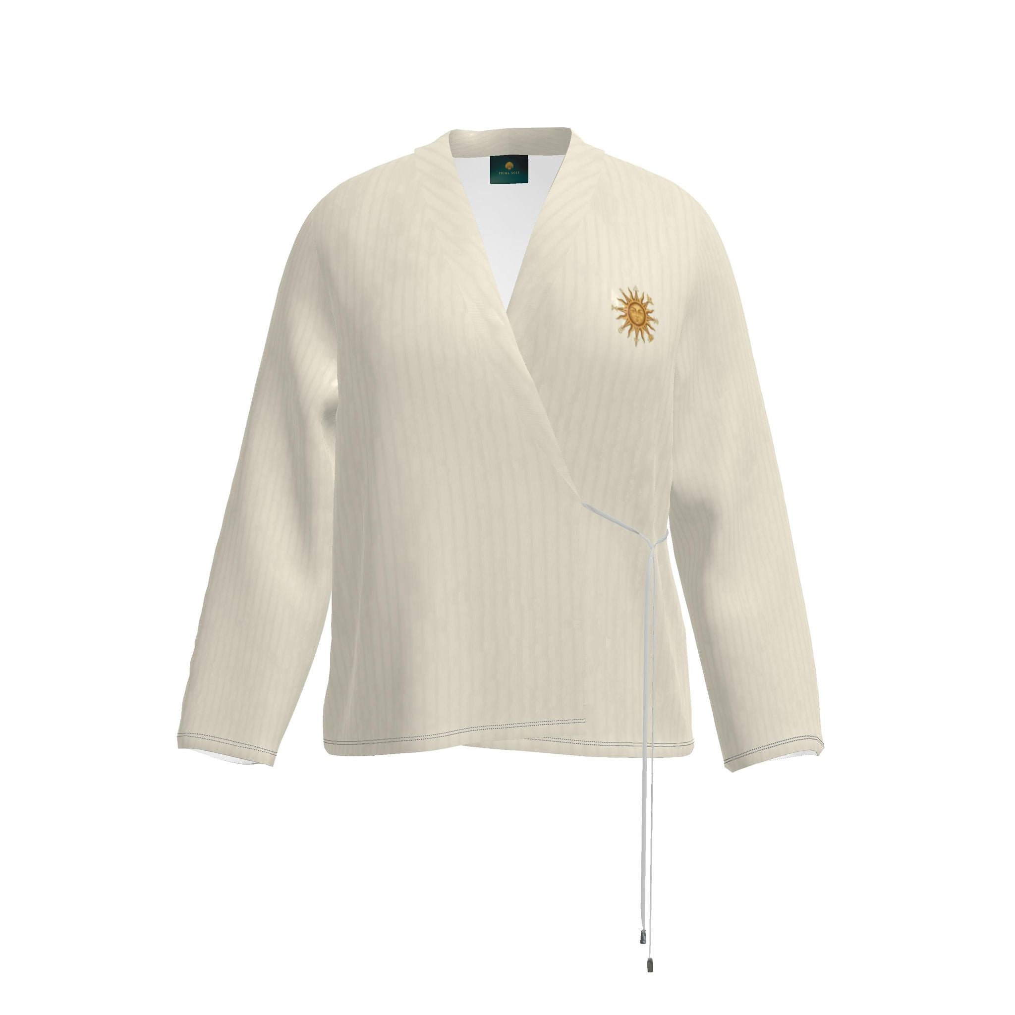 Crème Soleil Designer Wrap Blazer