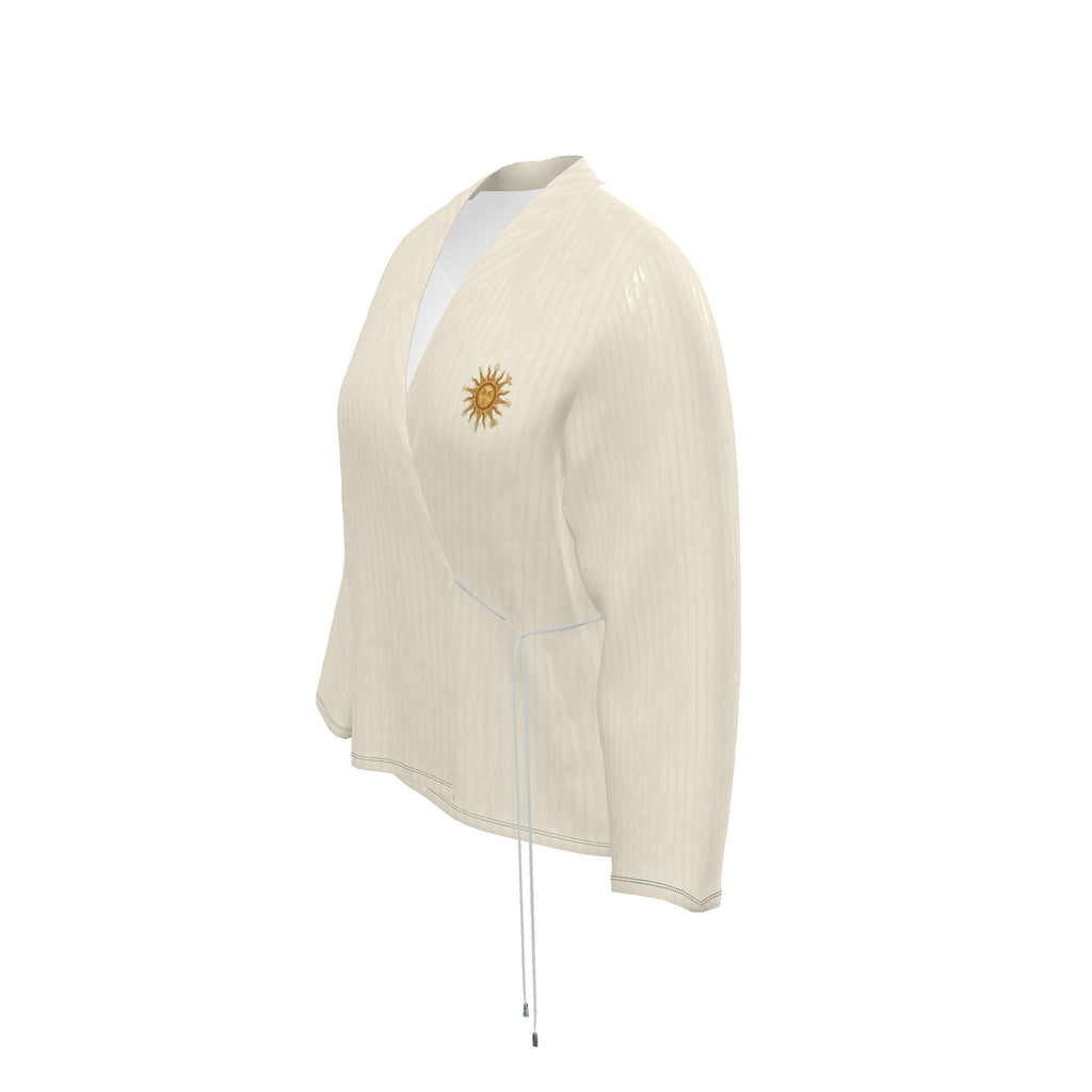 Crème Soleil Designer Wrap Blazer