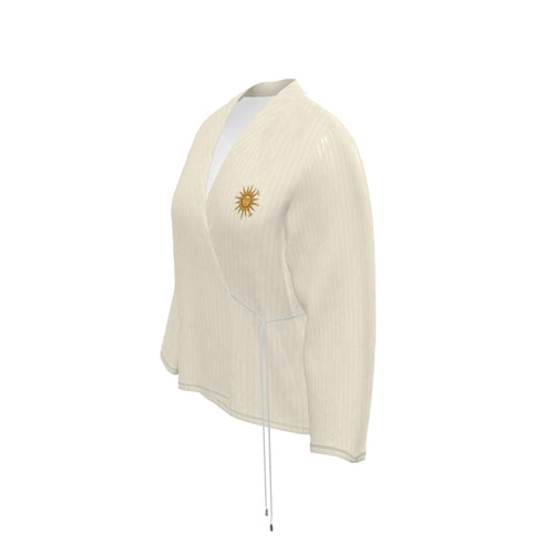 Crème Soleil Designer Wrap Blazer