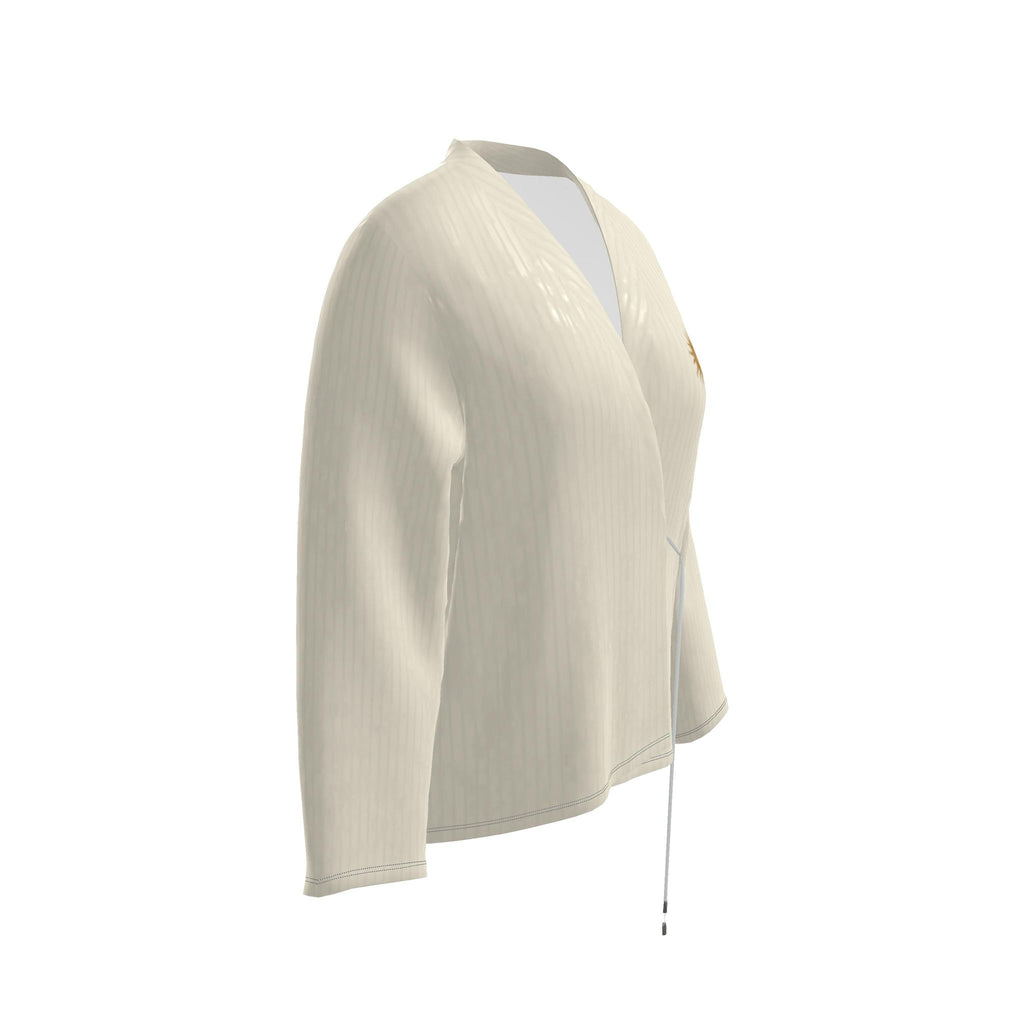 Crème Soleil Designer Wrap Blazer