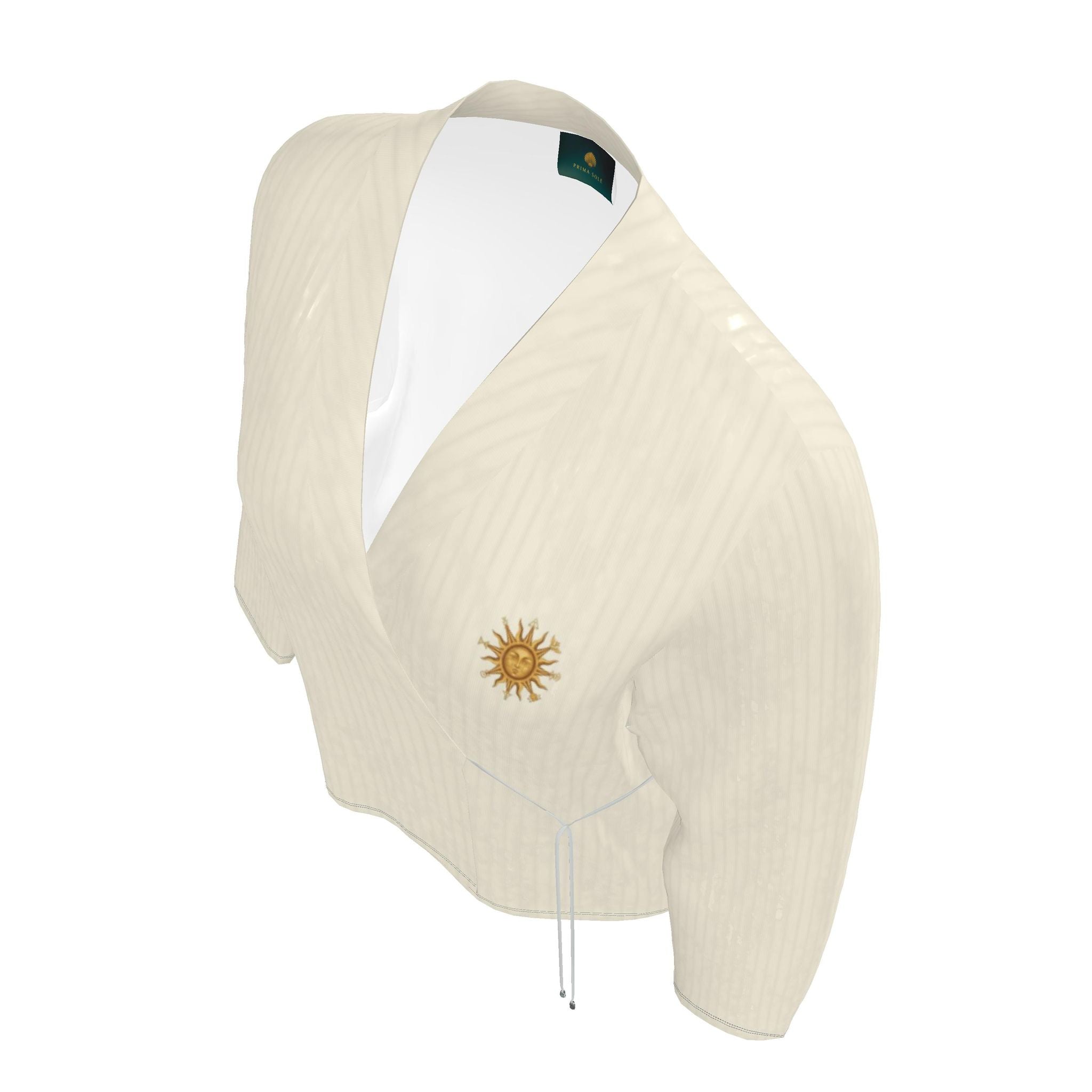 Crème Soleil Designer Wrap Blazer