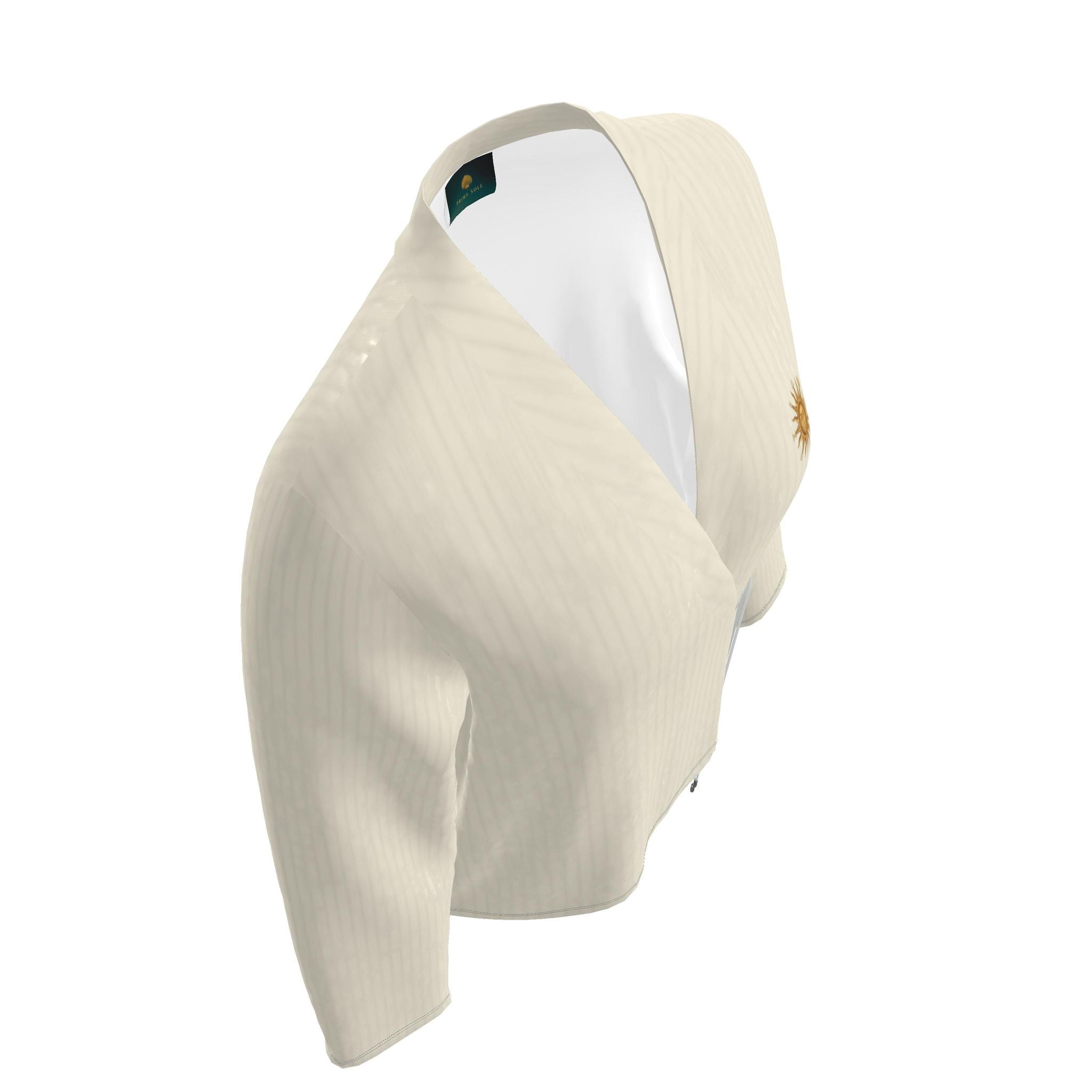 Crème Soleil Designer Wrap Blazer