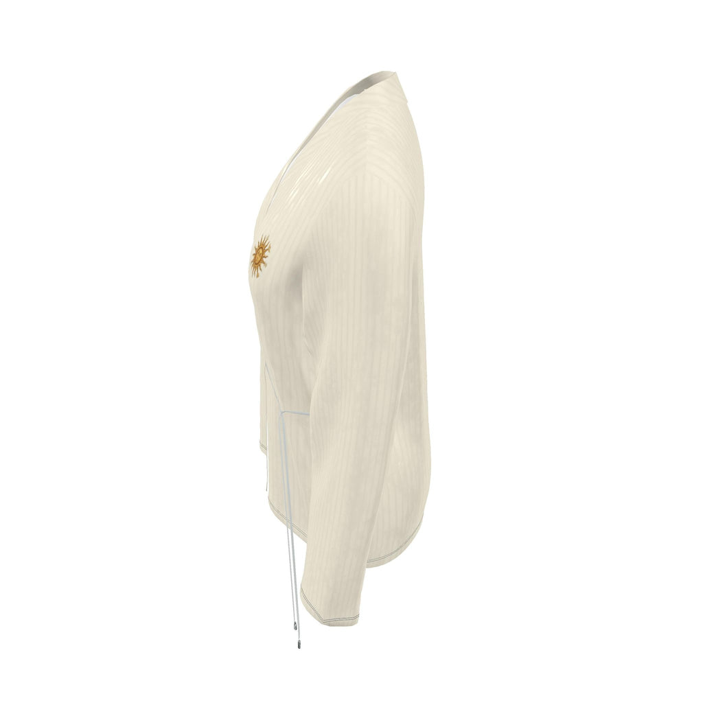 Crème Soleil Designer Wrap Blazer