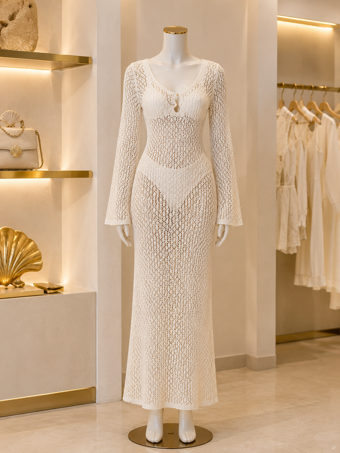 Sol Crochet Maxi Cover-Up