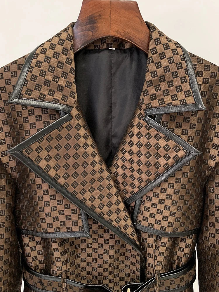 Jacquard di Sole Trench Windbreaker Jacket