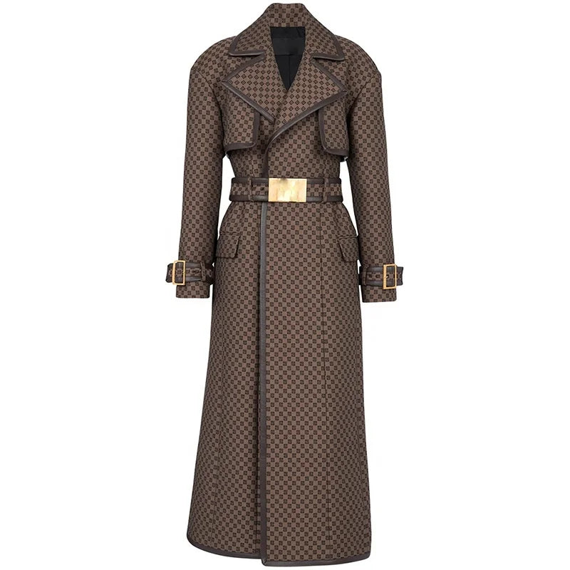 Jacquard di Sole Trench Windbreaker Jacket